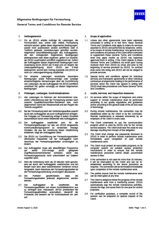 Pregled slike General Terms and Conditions for Remote Service