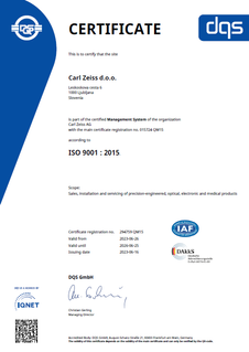 Pregled slike ISO 9001:2015 Certifikat o upravljanju kvalitetom