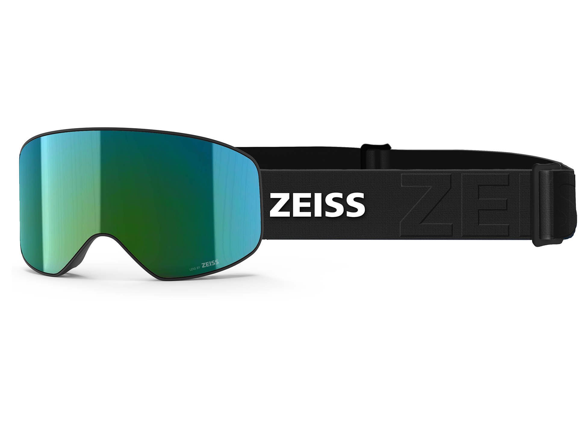 ZEISS naočale za snijeg s tirkiznim vizirom i crnim remenom